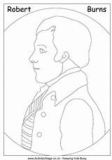 Burns Robert Colouring Night Robbie Become Member Log Crafts sketch template