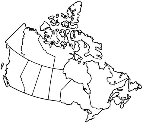 blank canada map