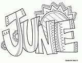Coloring Pages Months Year June Popular sketch template