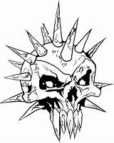 Skull Punk Drawing Getdrawings sketch template