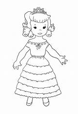 Coloring Princesses sketch template