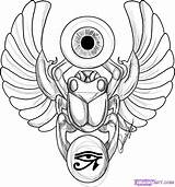 Egyptian Scarab Beetle Designs Tattoo Drawing Tattoos Draw Gods Horus Egypt Eye Dung Symbols Drawings égyptien Ancient Dessin Scarabée Egyptien sketch template