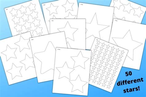 printable star templates extra large star pattern star