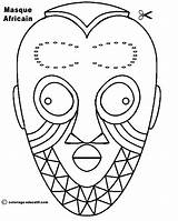Masque Masken Afrikanische Africain Coloriages Masques Colorier Africains Kinder Afrique Maternelle Pour Objets Masker sketch template