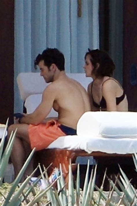 Emma Watson Spotted In A Black Bikini During Her Vacation