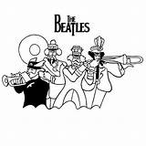 Submarine Beatles sketch template