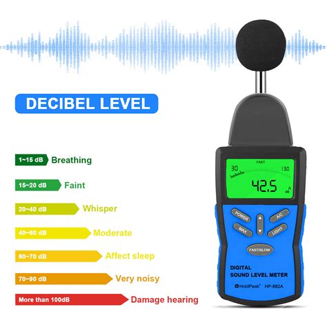 digital sound level meter  db bar graph decibel noise hand noise tester ac ebay