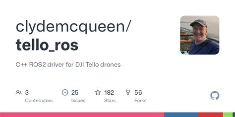 github clydemcqueentelloros  ros driver  dji tello drones