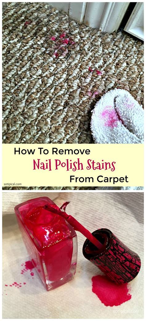 remove nail polish stain  carpet  tipical  nail
