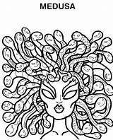 Medusa Coloring Snake Hairs Pages Hades Netart Drawing Greek Book Monster Super Color Getdrawings sketch template