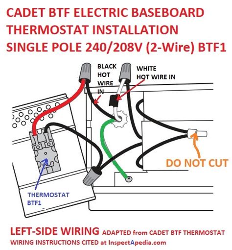 electric baseboard heater wiring diagram thermostat electric electrical