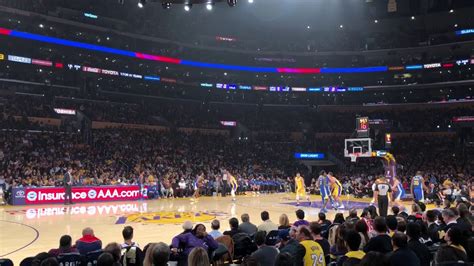 lakers section 112 row 5 staples center view from your seat youtube