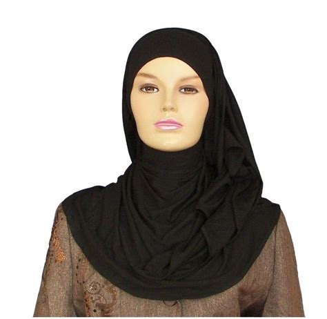 Egyptian Wrap Tie Hijab Black Hijab Now