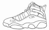Shoe Jordans Colouring sketch template
