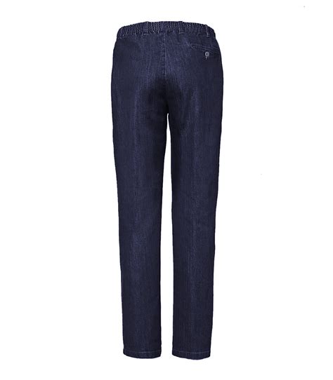 heren jeans civ met elastieken tailleband donker blauw hendriks mode