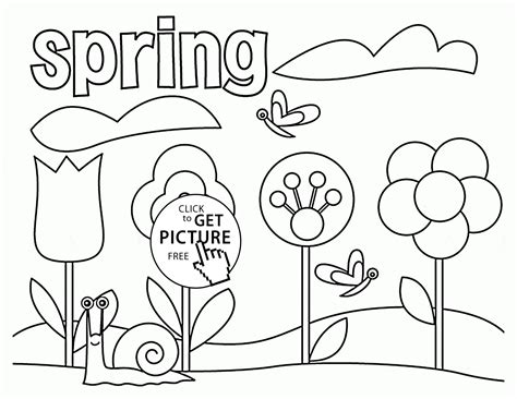 printable spring coloring pages kindergarten