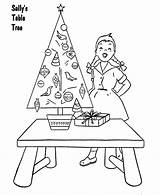 Christmas Tree Coloring Pages Table Cartoon Traceable Sheets Library Clipart Kids Sheet Popular Honkingdonkey sketch template