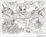 Coloring Pages Printable Summer Girl Girls Teenagers Difficult Teens Hard Hammock Fun Cute Time Enjoy Colouring Cool Color Kids Filminspector sketch template