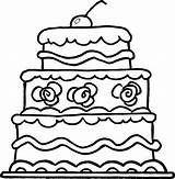 Cake Coloring Pages Birthday Wedding Outline Drawing Cartoon Printable Kids Worksheet Clipartmag Print Fireman Extinguishing Vector Popular Worksheeto sketch template