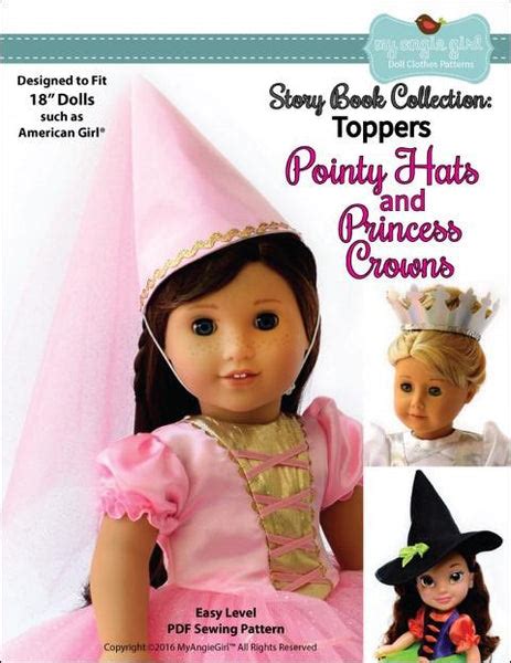 my angie girl storybook collection pointy hat and princess crowns doll