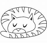 Cat Sleeping Coloring Coloringcrew Color Book Clipartbest sketch template
