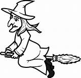 Witch Clipart Clip Broom Flying Drawing Clipartmag Cliparts Clipground Background Line sketch template