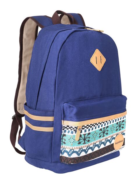 women girl canvas backpack rucksack shoulder bag travel school book bag