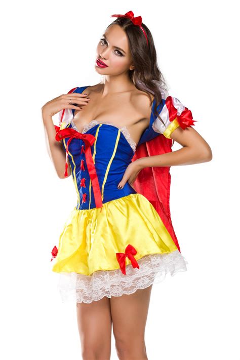 Sexy Snow White Costume Corset Fancy Party Dress Halloween Full Set