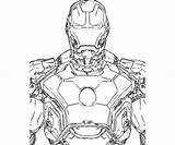 Iron Man Coloring Drawing Pages Superheroes Head Printable Kb Getdrawings sketch template