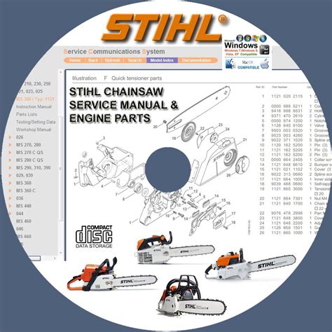 stihl chainsaw service repair manuals  cd