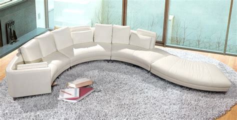 modern style curved leather sectional sofa  pieces model lf  wh