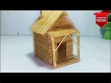 toothpick stick house craft ideas outdoor ideas crafts recycled art simple house