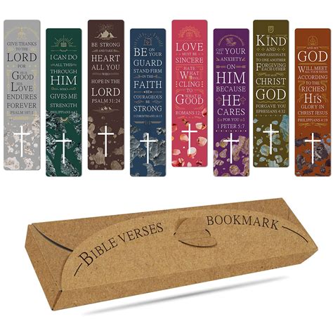buy  pieces bible verses bookmarks  cross cutout design