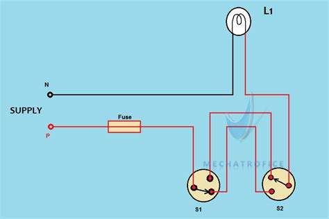 staircase wiring circuit diagram working