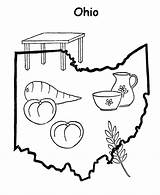 Ohio Coloring Pages State Map Oh Printables Usa Go Outline Print Next Back sketch template