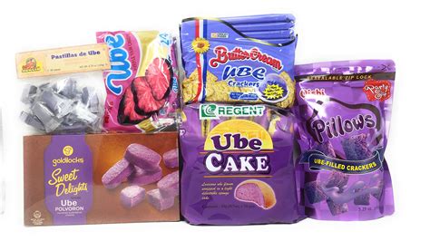 buy filipino snacks bundle ube includes ube snacks  goldilocks polvoron oishi pillows