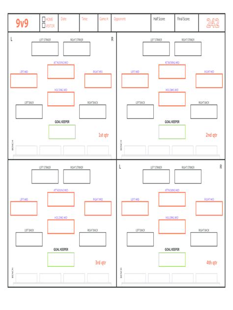 soccer lineup template complete  ease airslate signnow