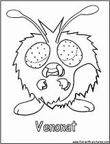 Venonat Coloring Pages Fun sketch template