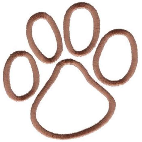paw print outline clipartsco