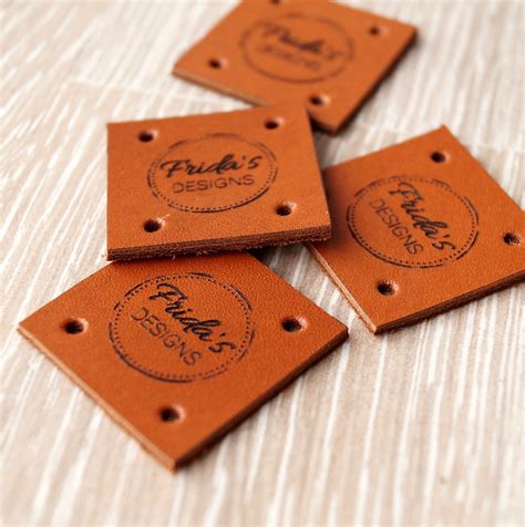 custom clothing labels leather labels personalized leather etsy