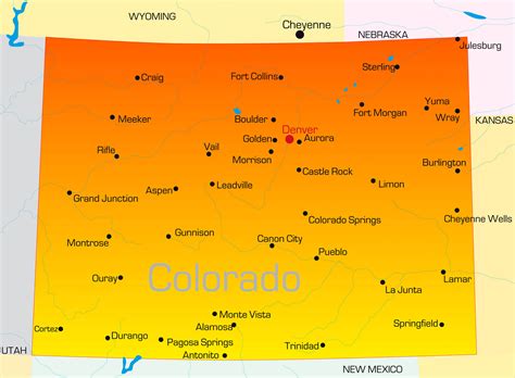 map  colorado guide   world