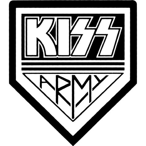 Kiss Army Rub On Sticker Black Rockmerch