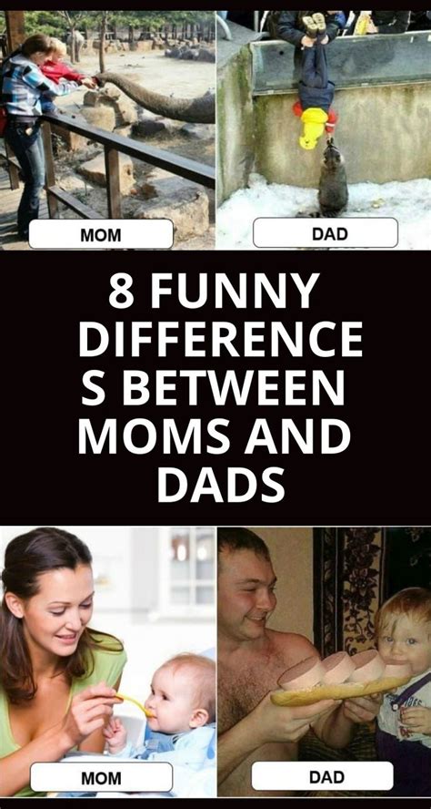 8 funny differences between moms and dads funny jokes mom and dad funny