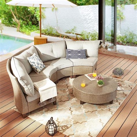 curved outdoor modular sofa interior design ideas