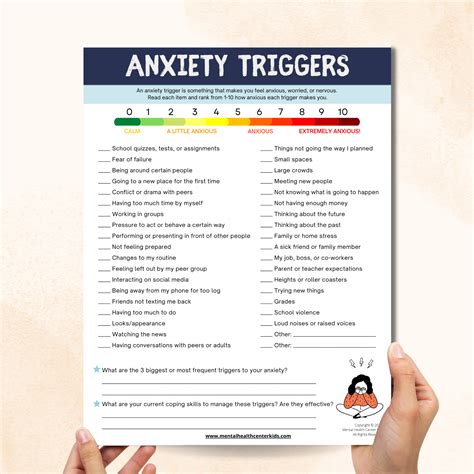anxiety triggers  teens mental health center kids