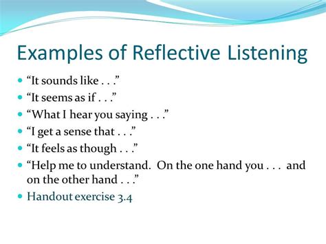 examples  reflective listening motivational interviewing