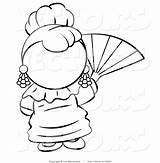Fan Clipart Hand Spanish Girl Coloring Waving Pages Woman Vector Leo Electric Outlined Drawing Library Blanchette Clip Panda Cartoon Getdrawings sketch template