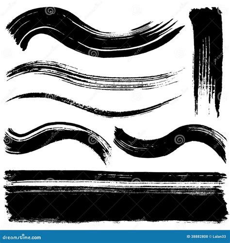brush stroke lines stock vector image