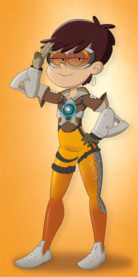luna as tracer the loud house know your meme