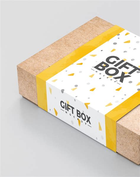 craft paper gift box mockup find  perfect creative mockups freebies